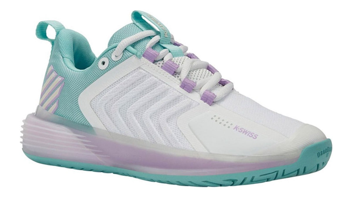 K-Swiss Ultrashot 3 Tennisschoenen Dames Wit/Blauw