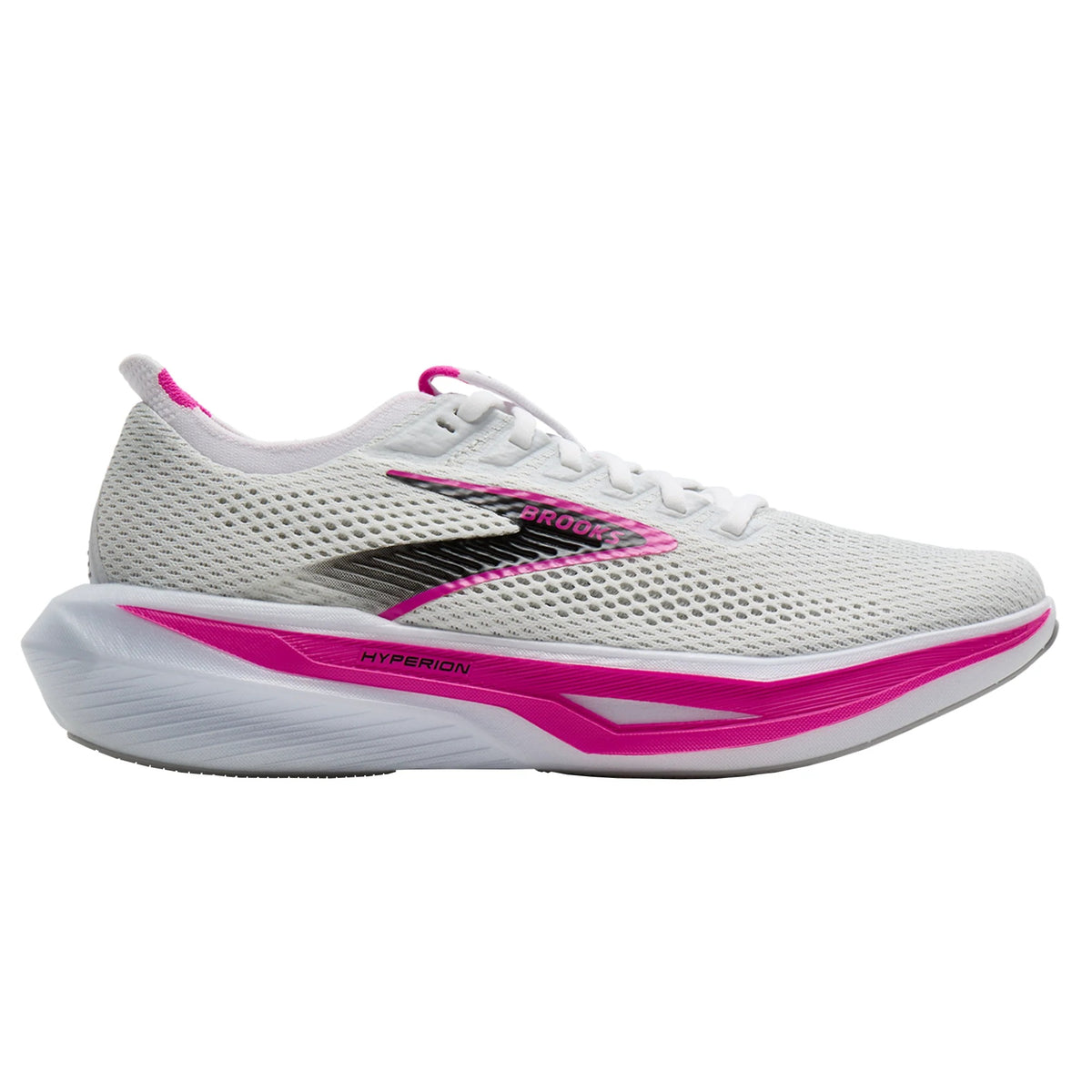 Brooks Hyperion 3 Hardloopschoenen Dames Wit/Roze - zijkant