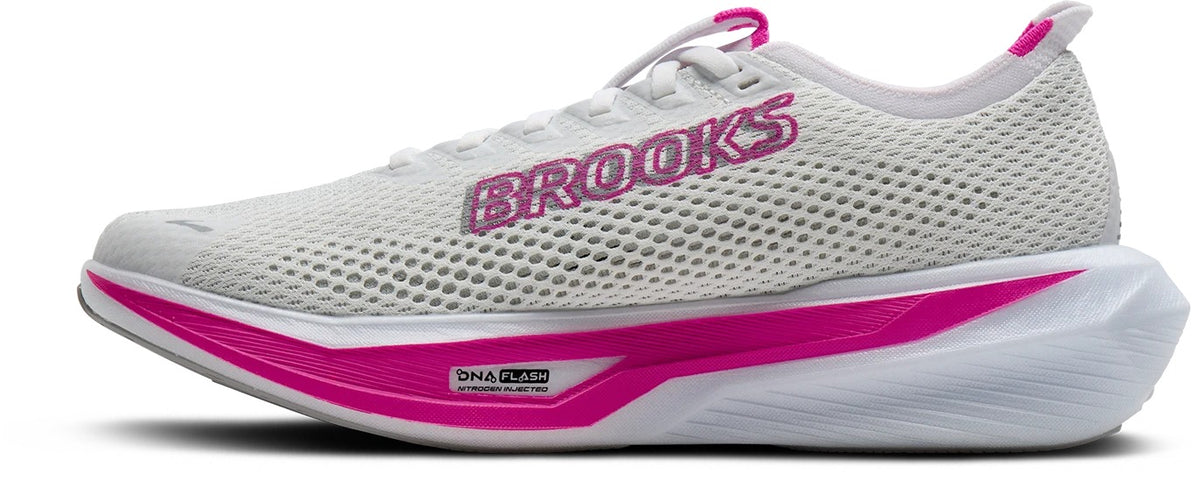 Brooks Hyperion 3 Hardloopschoenen Dames Wit/Roze - andere zijkant