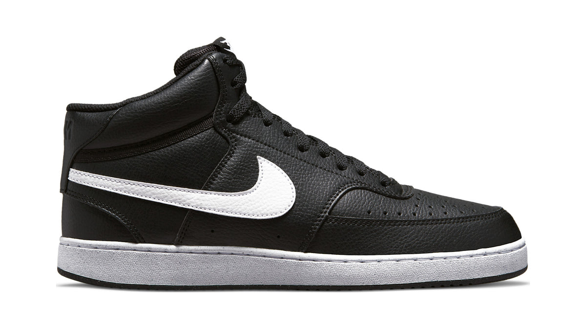 Nike Court Vision Mid Next Nature Sneakers Heren Zwart/Wit