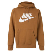 Nike Club Pull-Over Fleece Hoodie Heren Bruin - voorkant