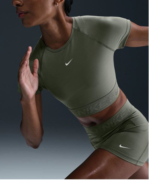 Nike Pro Dri-FIT Crop Short Sleeve Top Dames