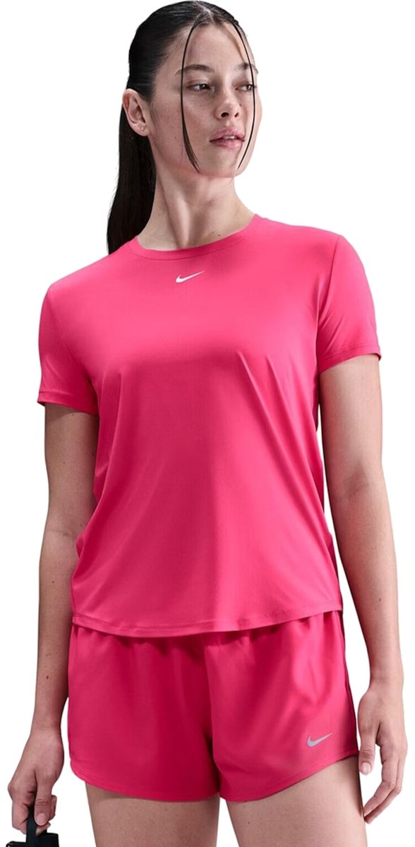 Nike One Classic Dri-FIT T-shirt Dames Rood - voorkant