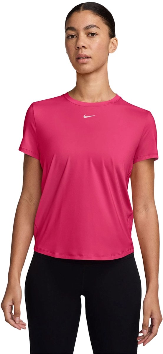 Nike One Classic Dri-FIT T-shirt Dames Rood - achterkant