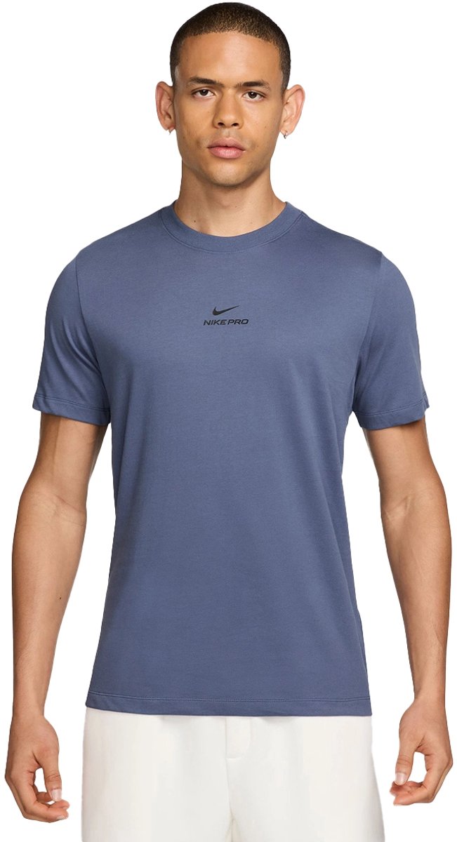 Nike Dri-FIT Studio Pro T-shirt Heren Blauw - voorkant