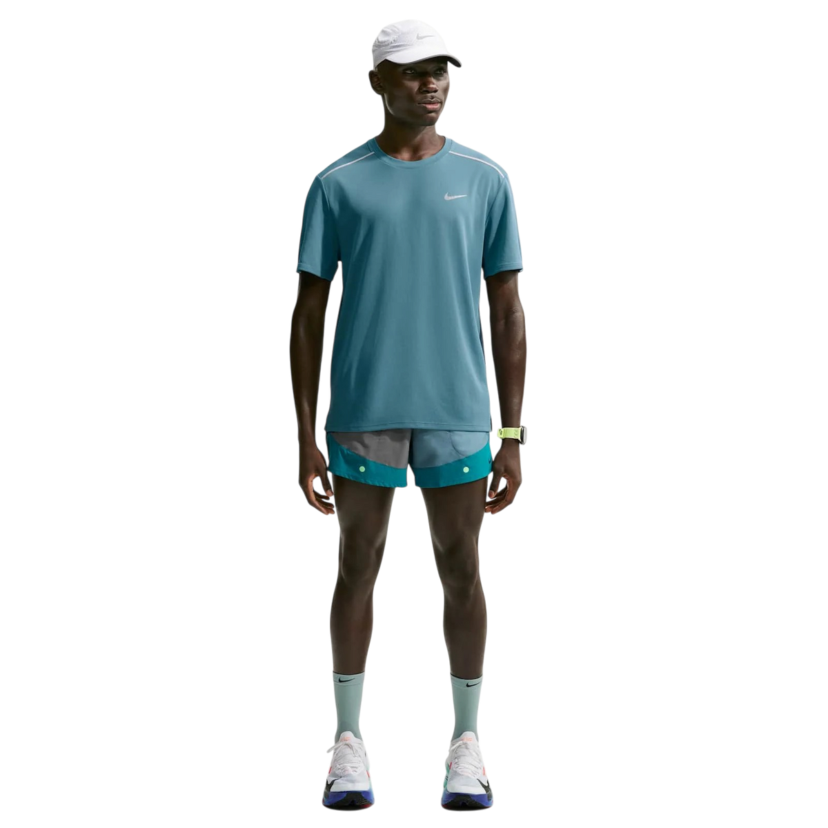 Nike Dri-FIT UV Miler Shirt Heren Blauw