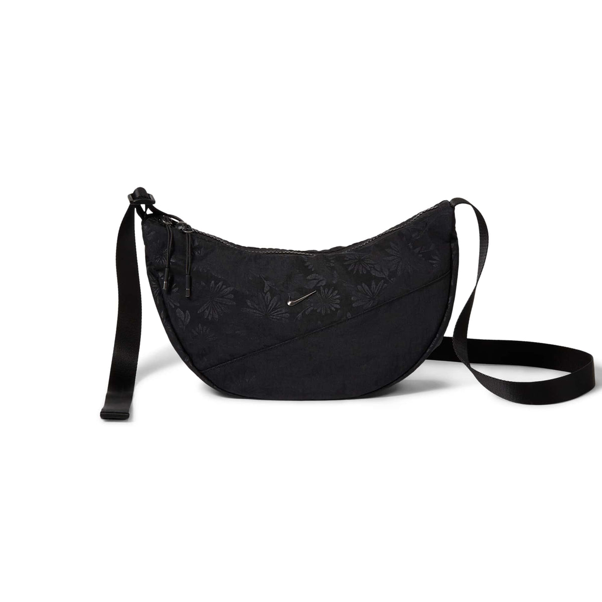 Nike Aura Floral Crescent Crossbodytas (4L) Zwart