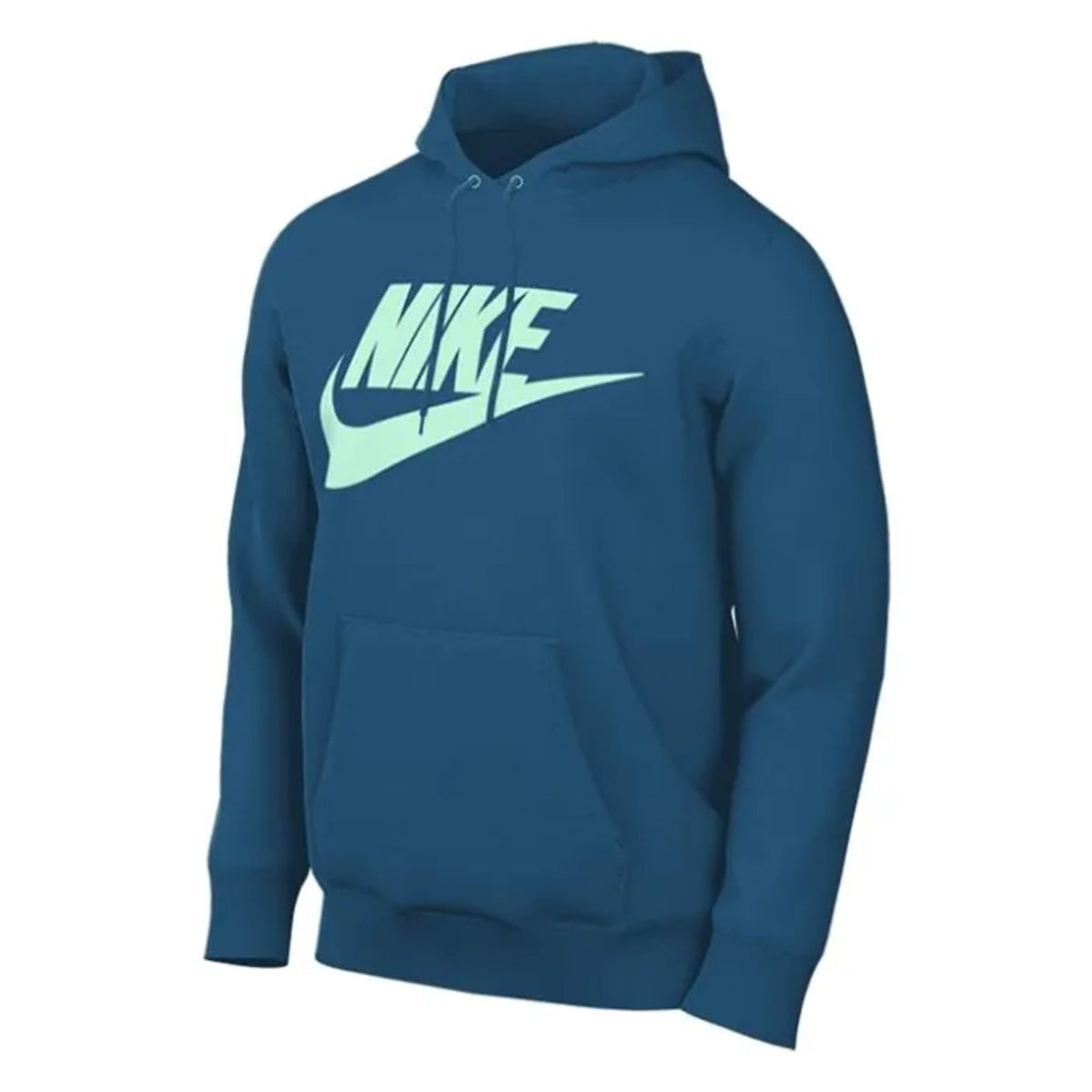 Nike Club Pull-Over Fleece Hoodie Heren Blauw - voorkant