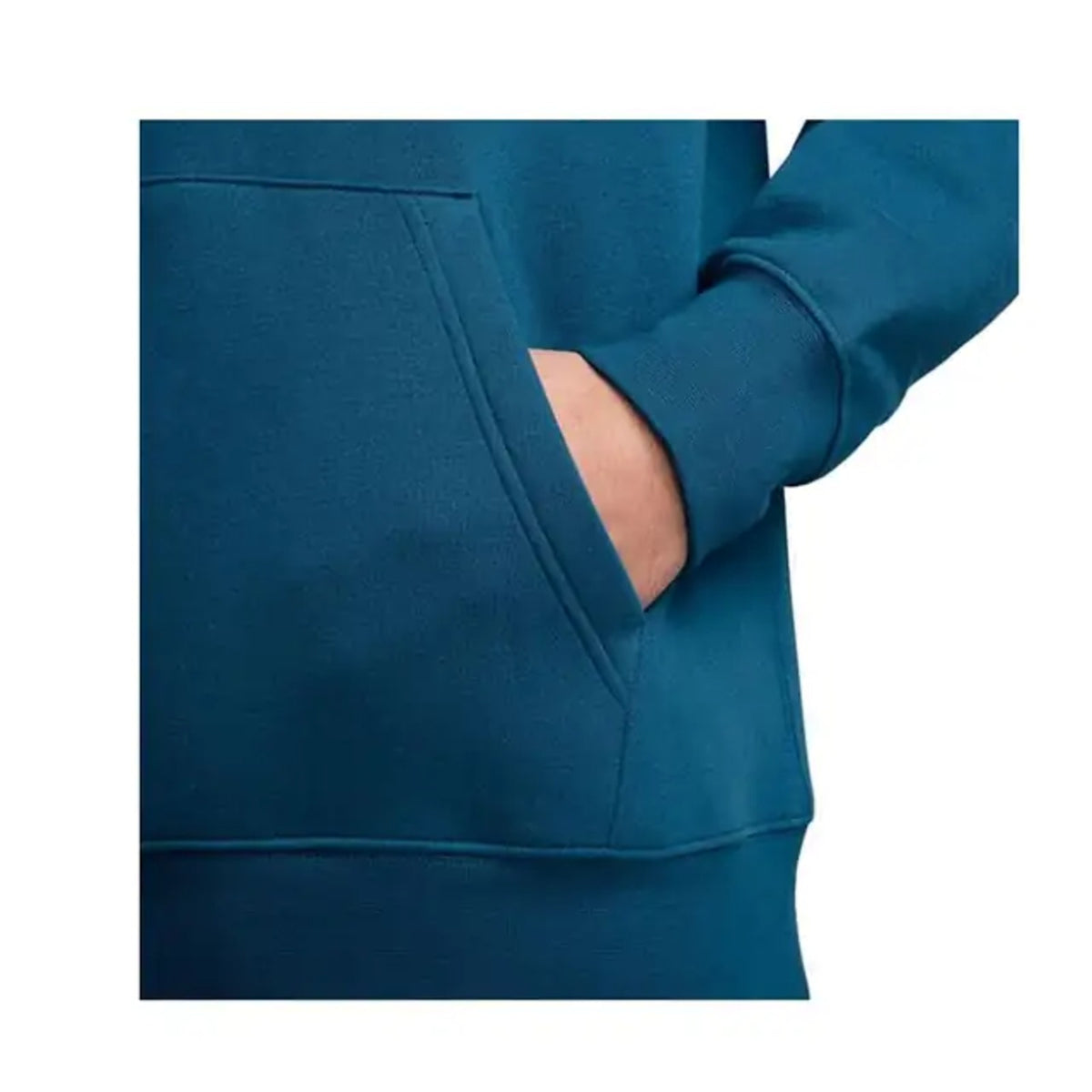 Nike Club Pull-Over Fleece Hoodie Heren Blauw - detail kangoeroezak