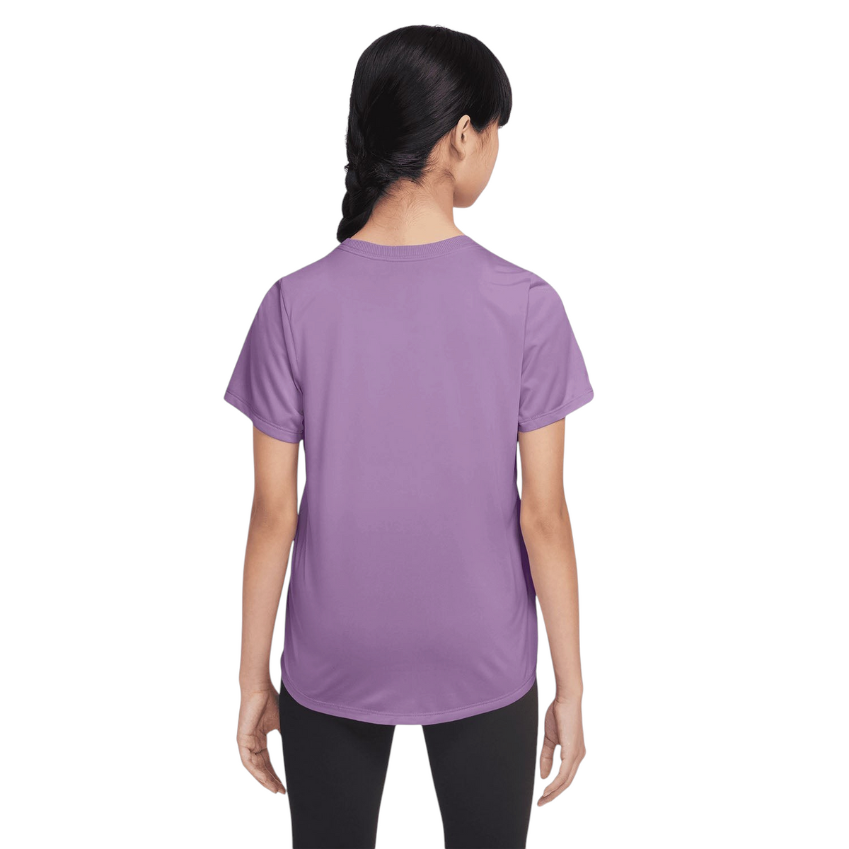 Nike One Fitted Dri-FIT Shirt Kids Violet - achterkant