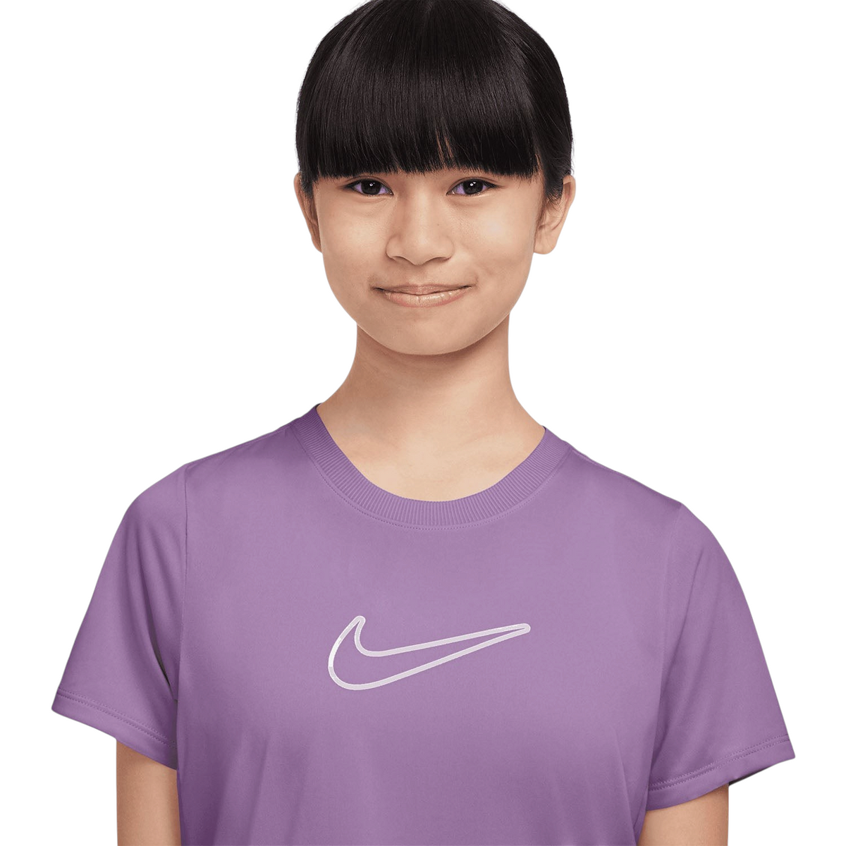 Nike One Fitted Dri-FIT Shirt Kids Violet - detail