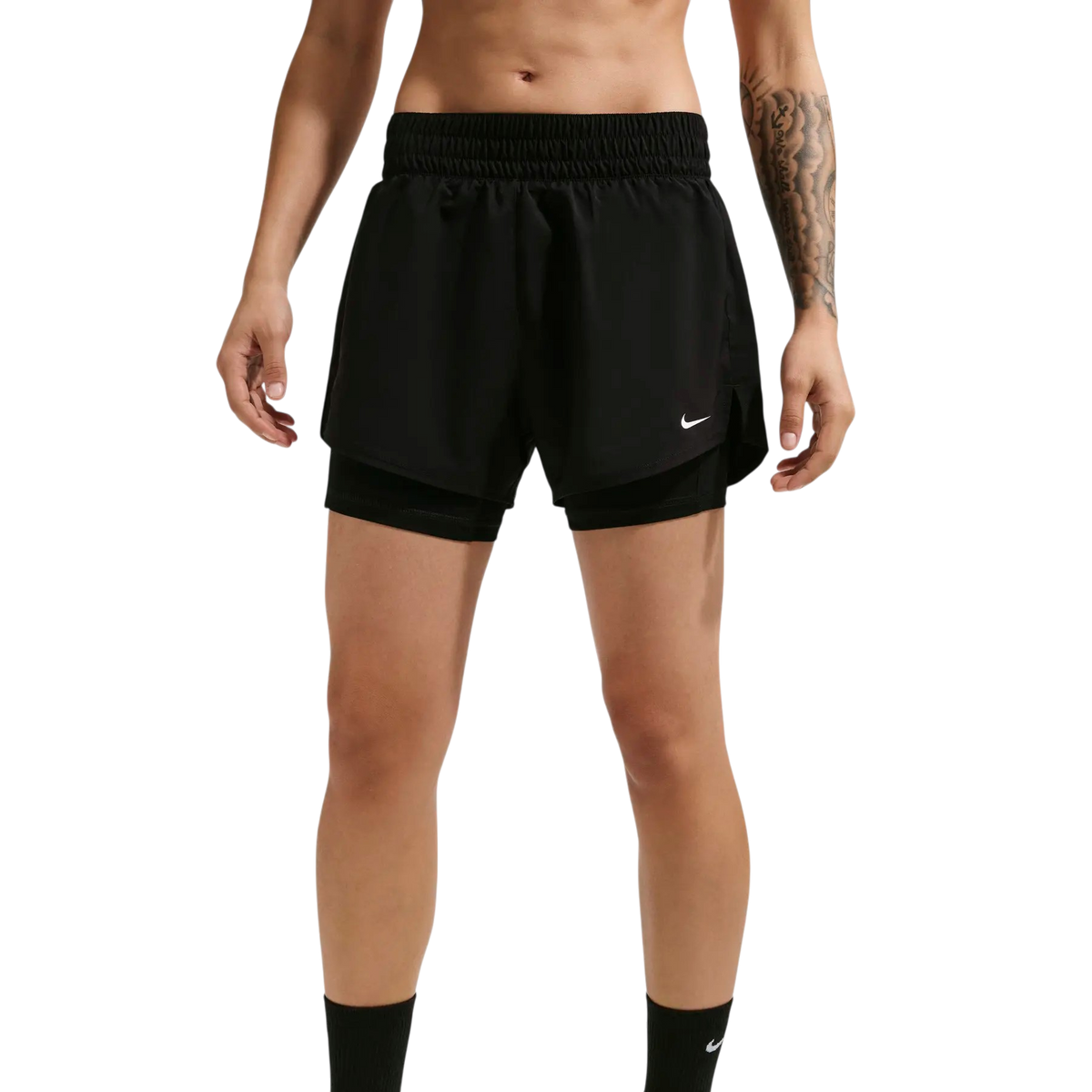 Nike Dri-FIT One Mid-Rise Brief-Lined 3 Inch Short Dames