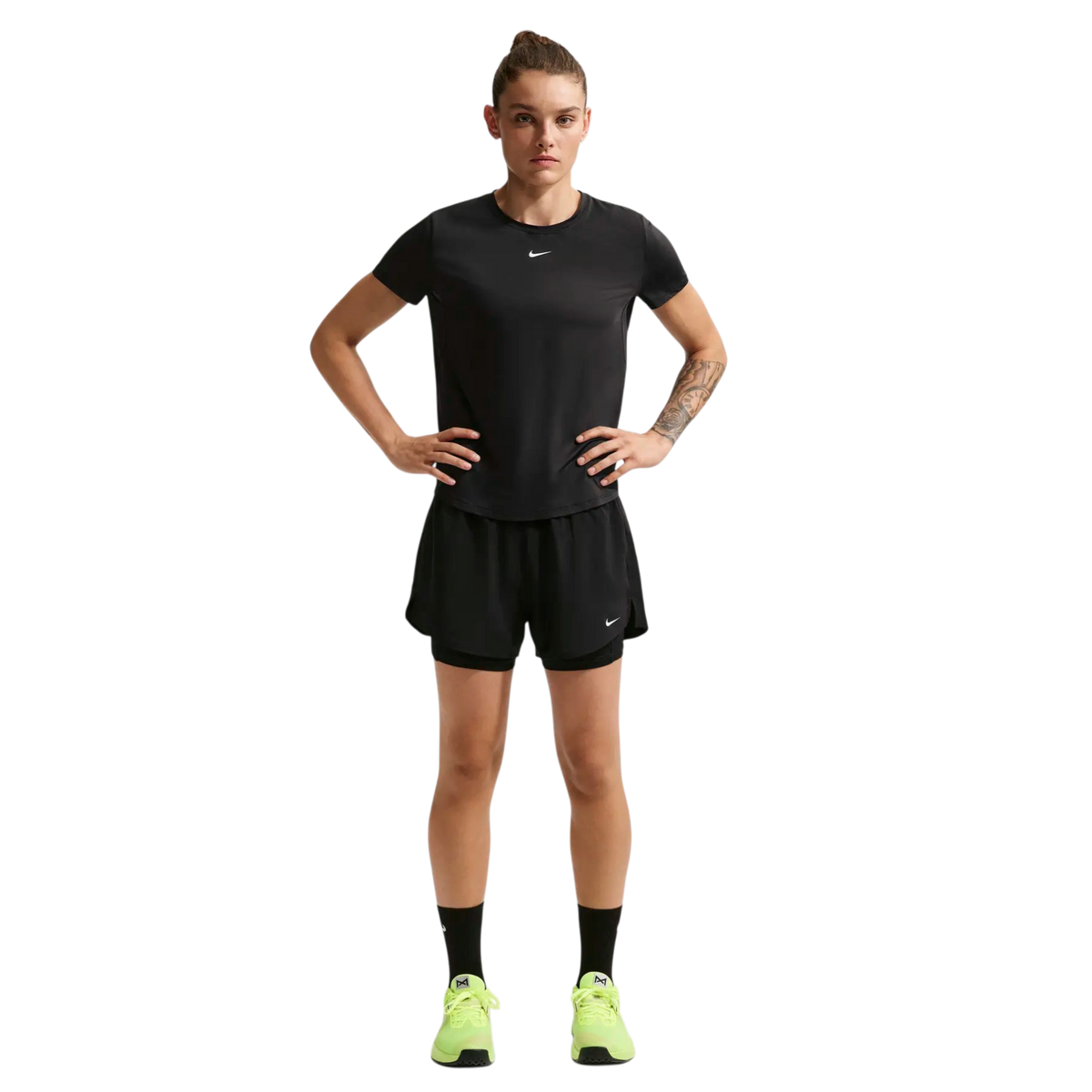 Nike Dri-FIT One Mid-Rise Brief-Lined 3 Inch Short Dames