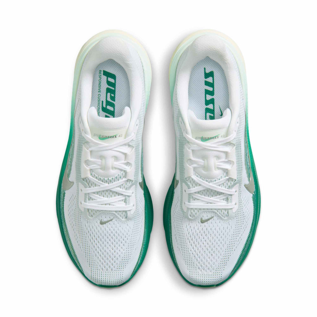 Nike Pegasus 42 Hardloopschoenen Dames Wit/Groen
