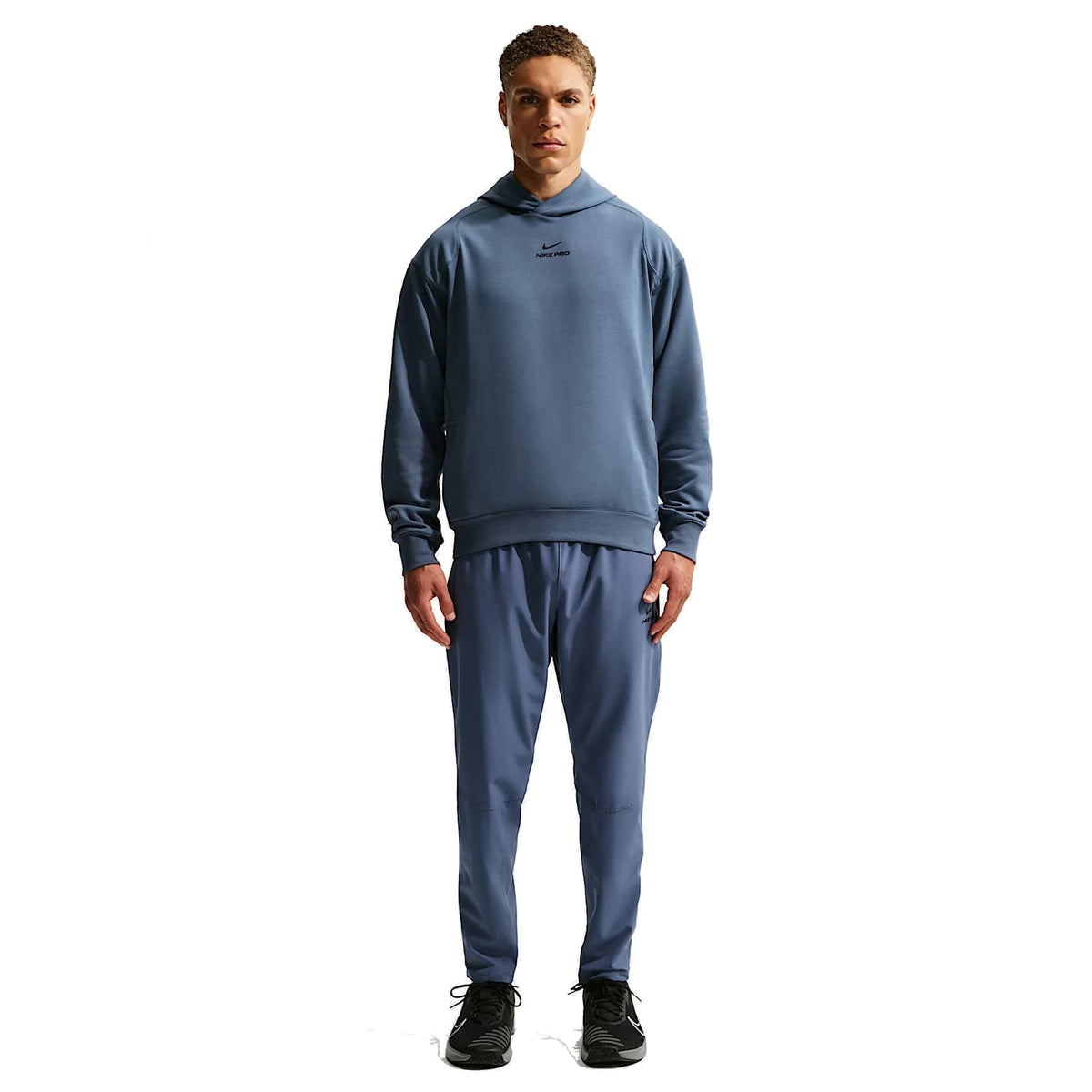 Nike Pro Mid-Layer Trainingshoodie Heren Blauw