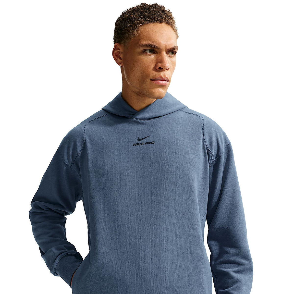 Nike Pro Mid-Layer Trainingshoodie Heren Blauw