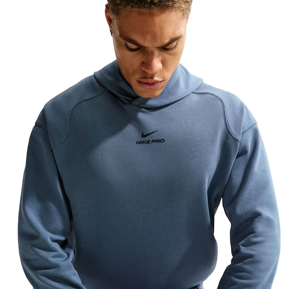 Nike Pro Mid-Layer Trainingshoodie Heren Blauw