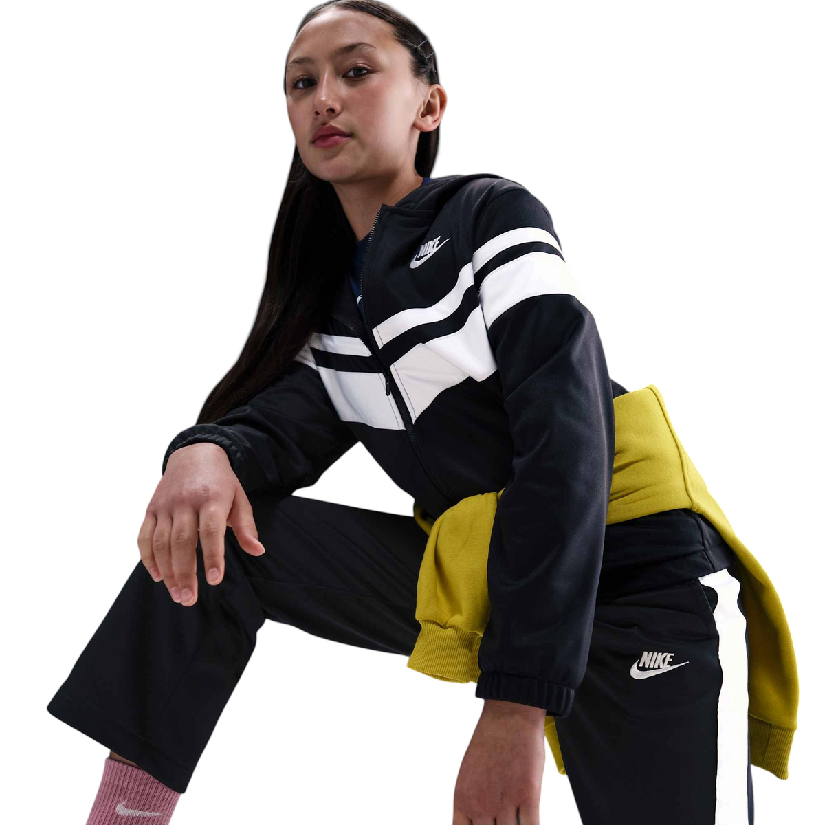 Nike Sportswear Dri-FIT Trainingspak Kids Zwart/Wit