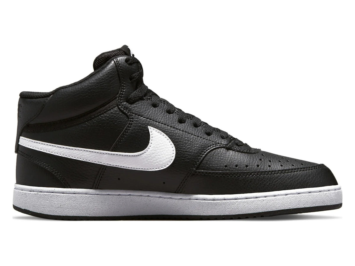 Nike Court Vision Mid Next Nature Sneakers Heren Zwart/Wit