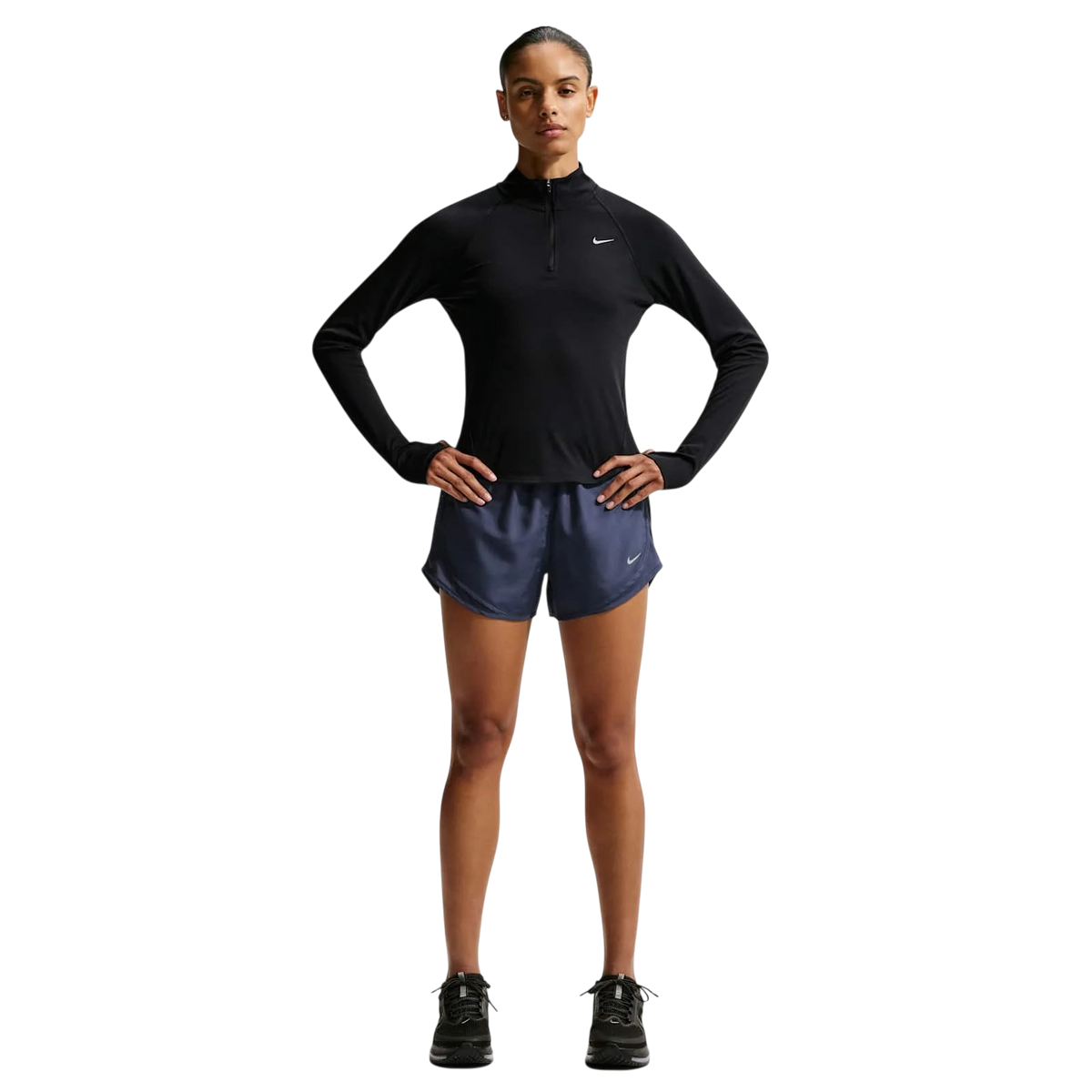 Nike Tempo Dri-FIT Half-Zip Hardlooptop Dames Zwart