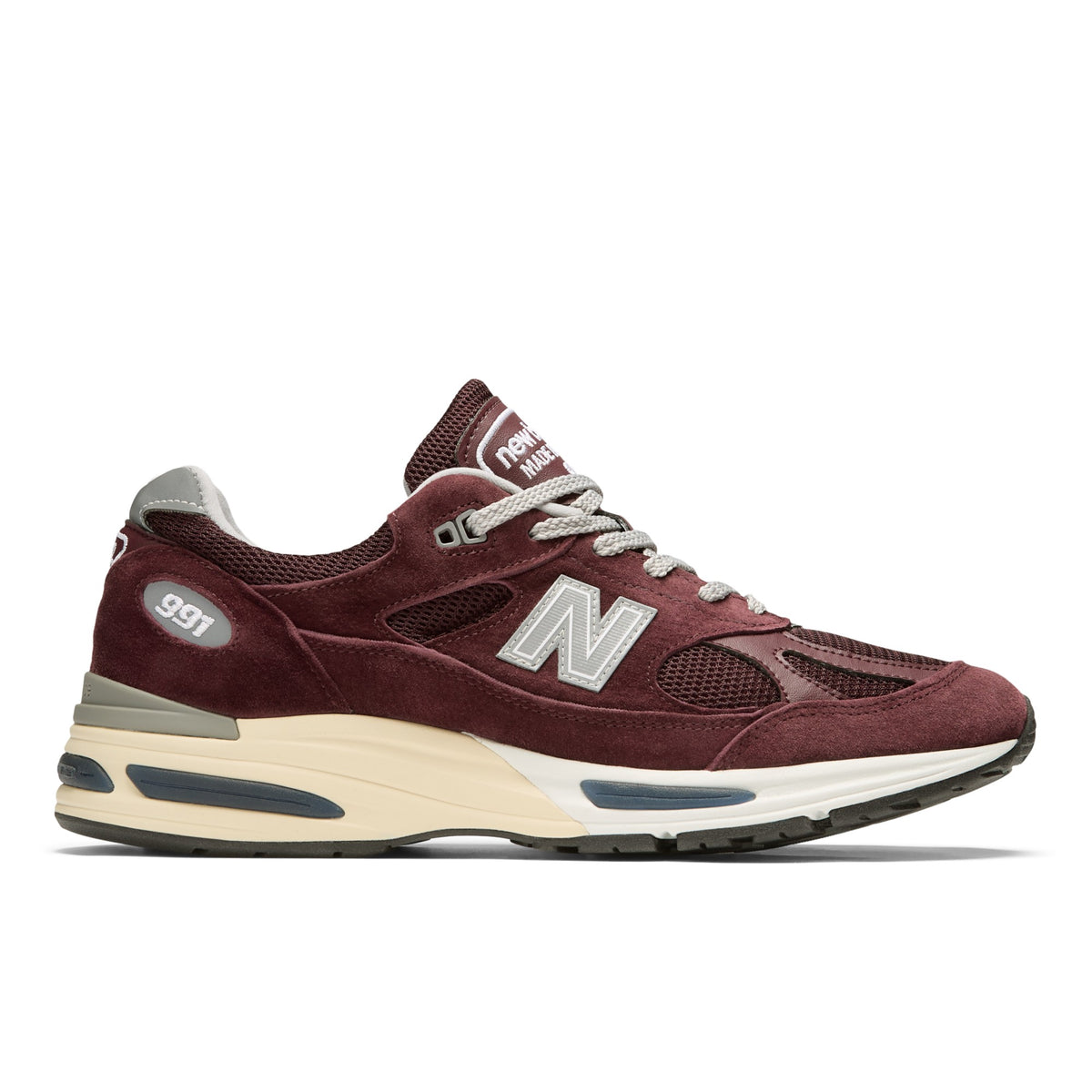 New Balance 991v2 Made in UK Sneakers Unisex Bordeaux/Grijs - foto 1