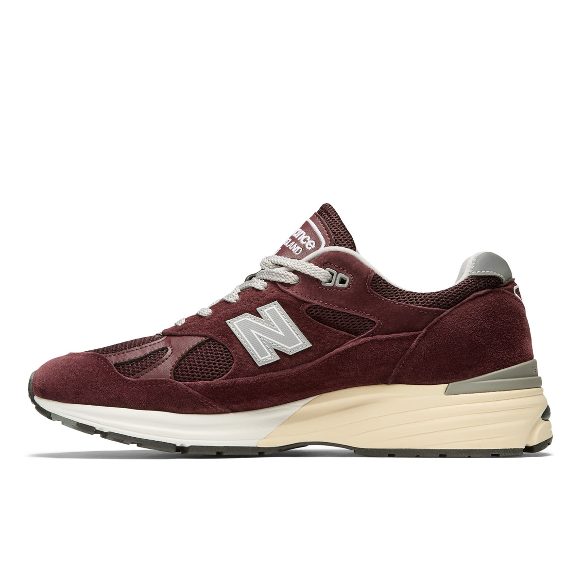New Balance 991v2 Made in UK Sneakers Unisex Bordeaux/Grijs - foto 5