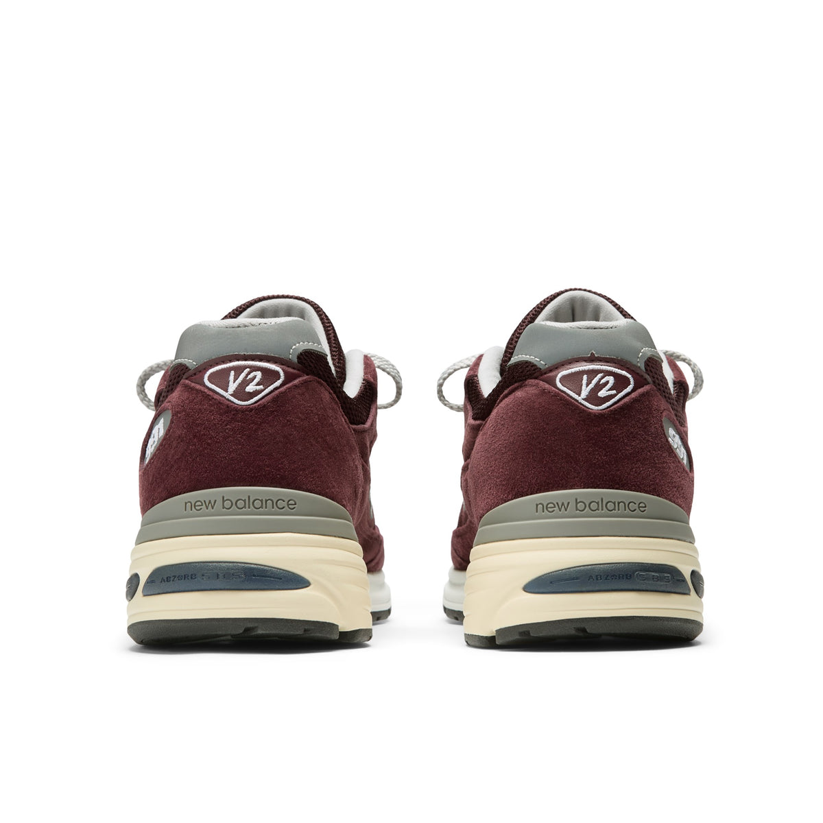 New Balance 991v2 Made in UK Sneakers Unisex Bordeaux/Grijs - foto 4